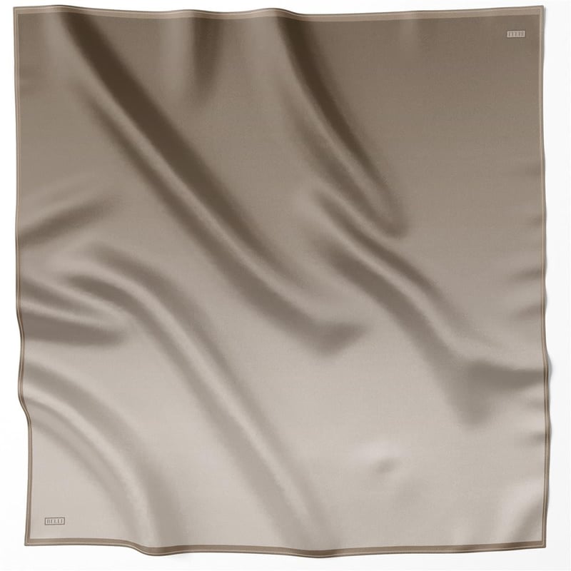 BELLİ DEGRADE DESEN İPEK EŞARP 4224D (TWILL) VİZON - 32