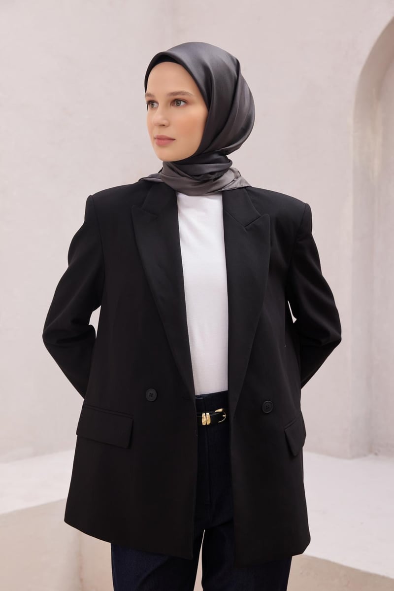 {URUNSEO_TITLE} | BELLI | BELLİ İPEK EŞARP | BELLİ DEGRADE DESEN İPEK EŞARP 4224D (TWILL) SİYAH GRİ - 80