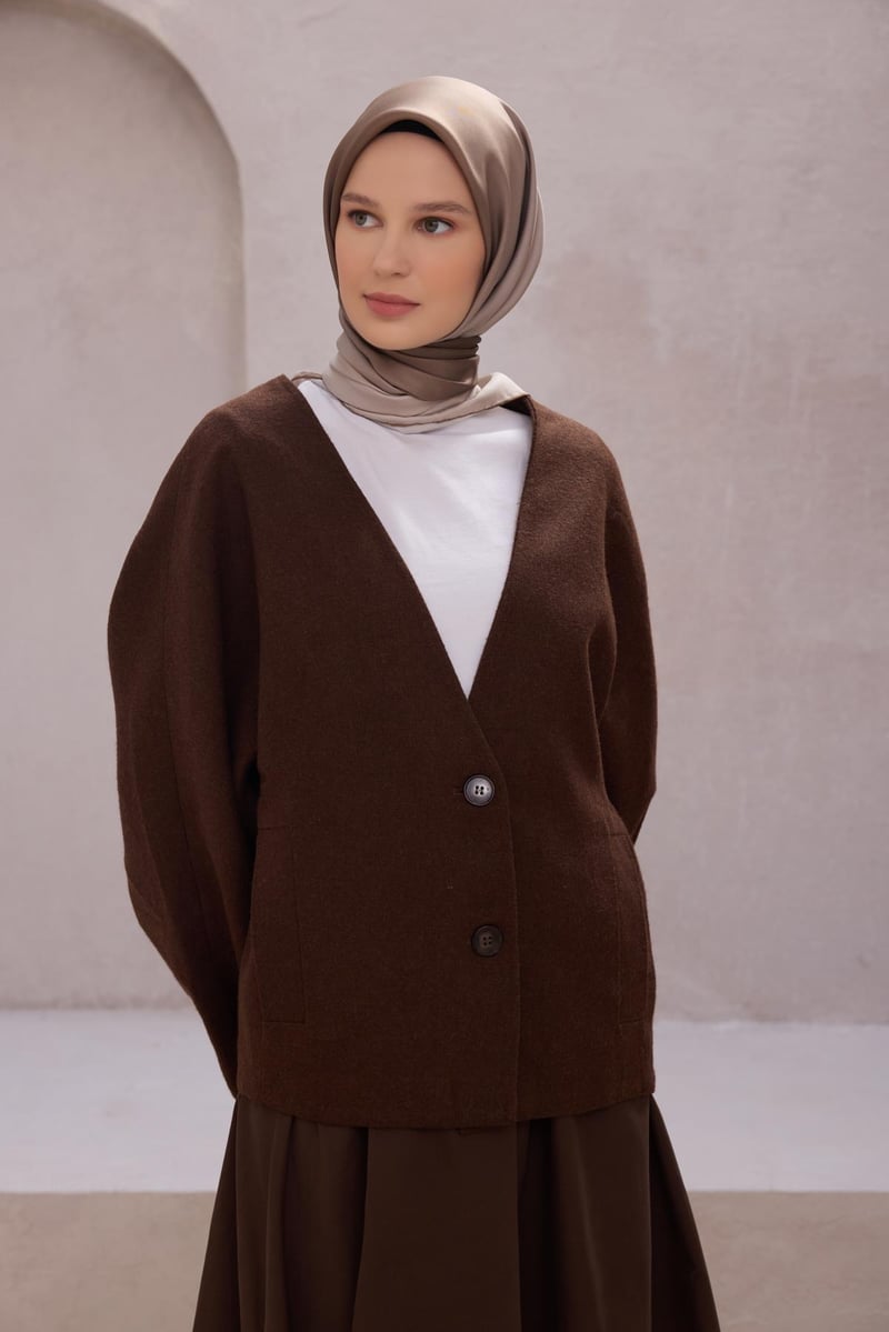 {URUNSEO_TITLE} | BELLI | BELLİ İPEK EŞARP | BELLİ DEGRADE DESEN İPEK EŞARP 4224D (TWILL) VİZON - 32