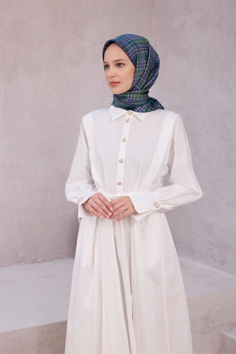 {URUNSEO_TITLE} | BELLI | BELLİ İPEK EŞARP | BELLİ EKOSE DESEN İPEK EŞARP 4218D (TWILL) HAKİ - 50