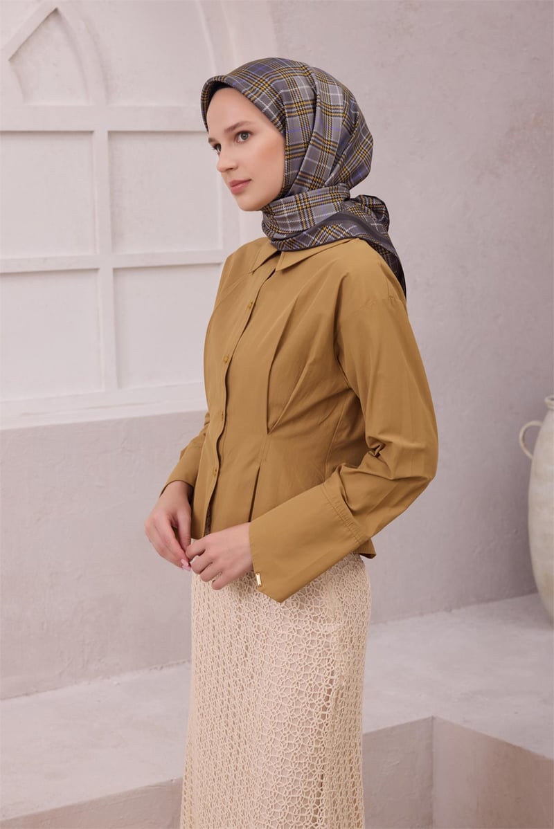 {URUNSEO_TITLE} | BELLI | BELLİ İPEK EŞARP | BELLİ EKOSE DESEN İPEK EŞARP 4218D (TWILL) GRİ - 57