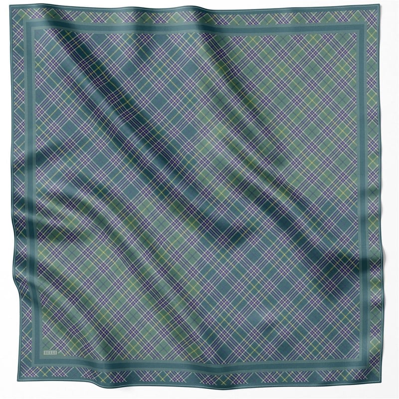 BELLİ EKOSE DESEN İPEK EŞARP 4218D (TWILL) HAKİ - 50