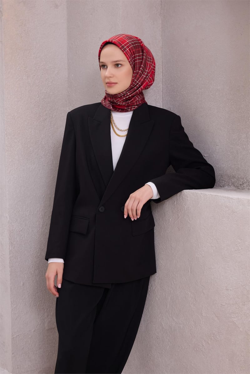 {URUNSEO_TITLE} | BELLI | BELLİ İPEK EŞARP | BELLİ EKOSE DESEN İPEK EŞARP 4218D (TWILL) BORDO - 85