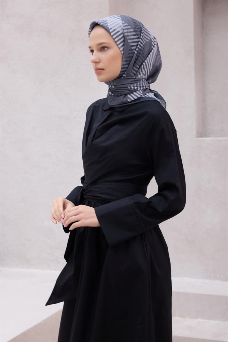 {URUNSEO_TITLE} | BELLI | POLYESTER EŞARP | BELLİ EKOSE DESEN NOVA GRİ EŞARP 1005