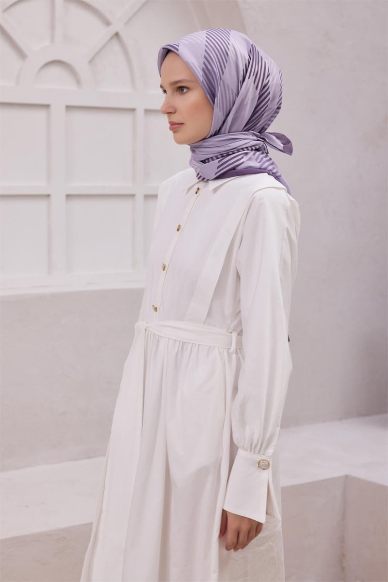 {URUNSEO_TITLE} | BELLI | POLYESTER EŞARP | BELLİ EKOSE DESEN NOVA MOR EŞARP 1005