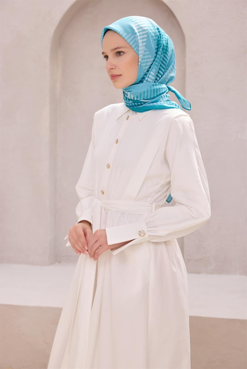 {URUNSEO_TITLE} | BELLI | POLYESTER EŞARP | BELLİ EKOSE DESEN NOVA PETROL EŞARP 1005