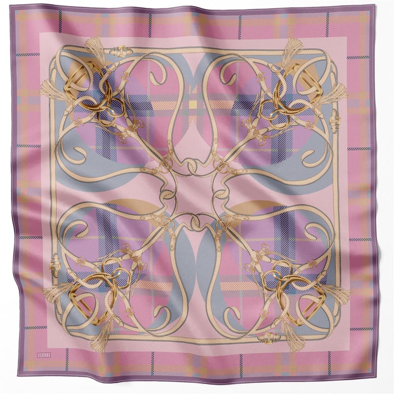 {URUNSEO_TITLE} | BELLI | BELLİ İPEK EŞARP | BELLİ EKOSE KEMER DESEN İPEK EŞARP 4206D (TWILL) PUDRA - 06