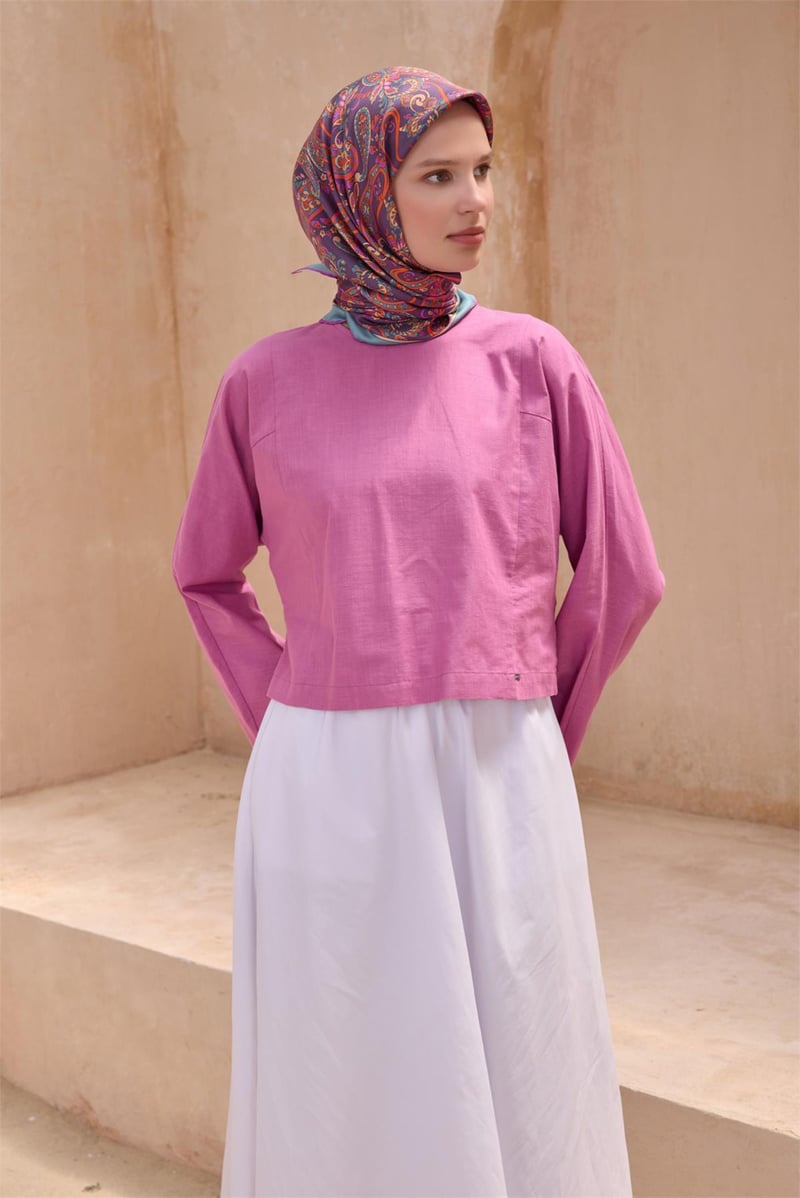 {URUNSEO_TITLE} | BELLI | BELLİ İPEK EŞARP | BELLİ ETNIK DESEN İPEK EŞARP 4101D TWILL - 85