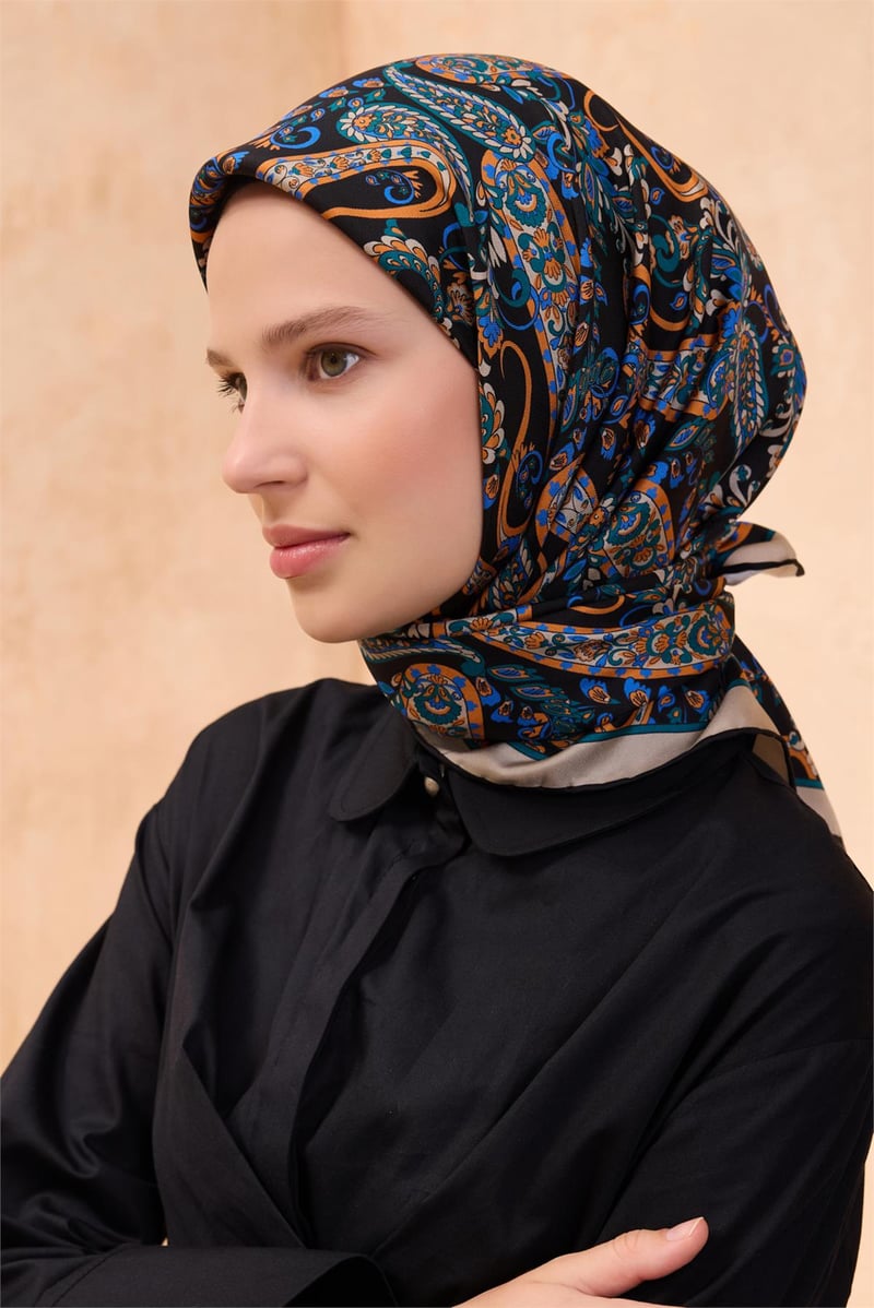 {URUNSEO_TITLE} | BELLI | BELLİ İPEK EŞARP | BELLİ ETNIK DESEN İPEK EŞARP 4101D TWILL - 85