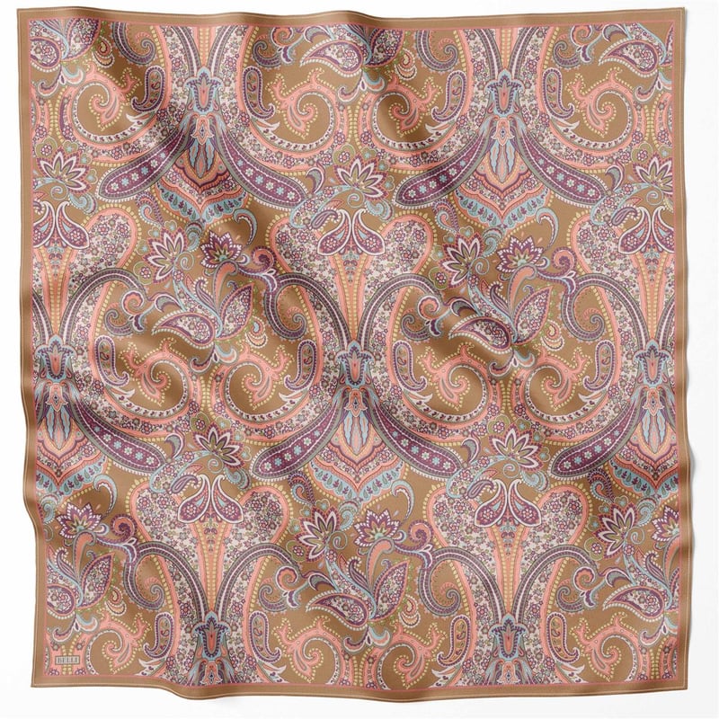 {URUNSEO_TITLE} | BELLI | BELLİ İPEK EŞARP | BELLİ ETNİK DESEN İPEK EŞARP 4202D (TWILL) VİZON - 54