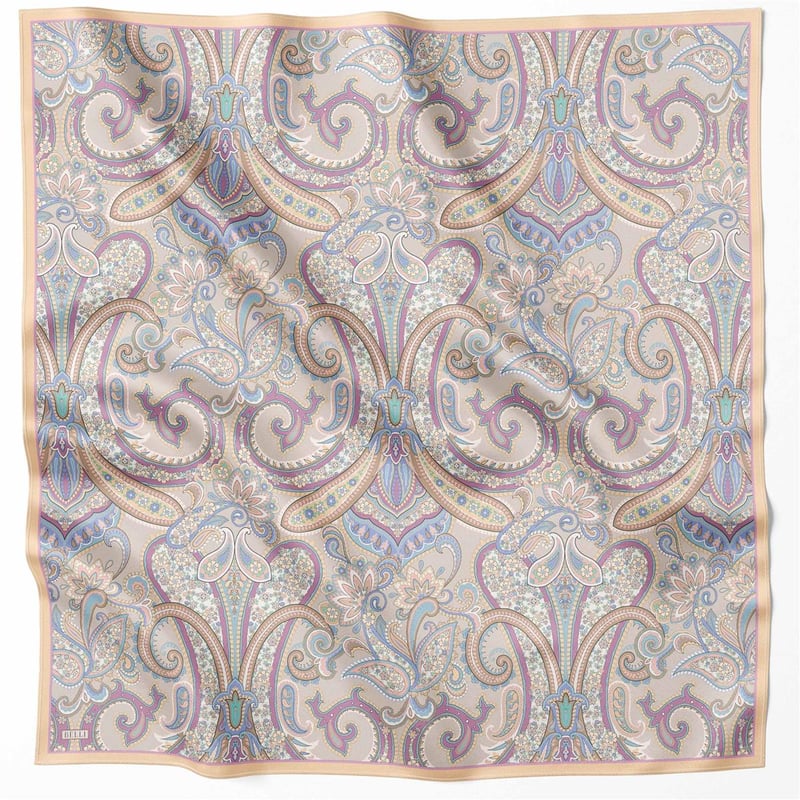 {URUNSEO_TITLE} | BELLI | BELLİ İPEK EŞARP | BELLİ ETNİK DESEN İPEK EŞARP 4202D (TWILL) BEJ - 33