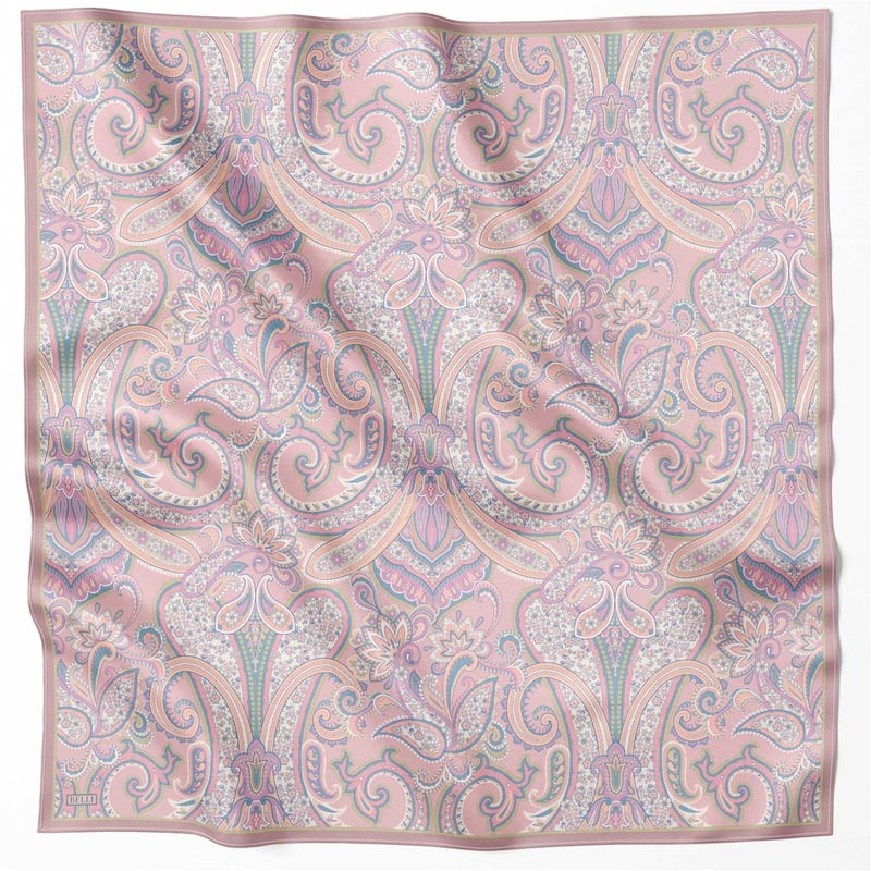 {URUNSEO_TITLE} | BELLI | BELLİ İPEK EŞARP | BELLİ ETNİK DESEN İPEK EŞARP 4202D (TWILL) PUDRA - 03