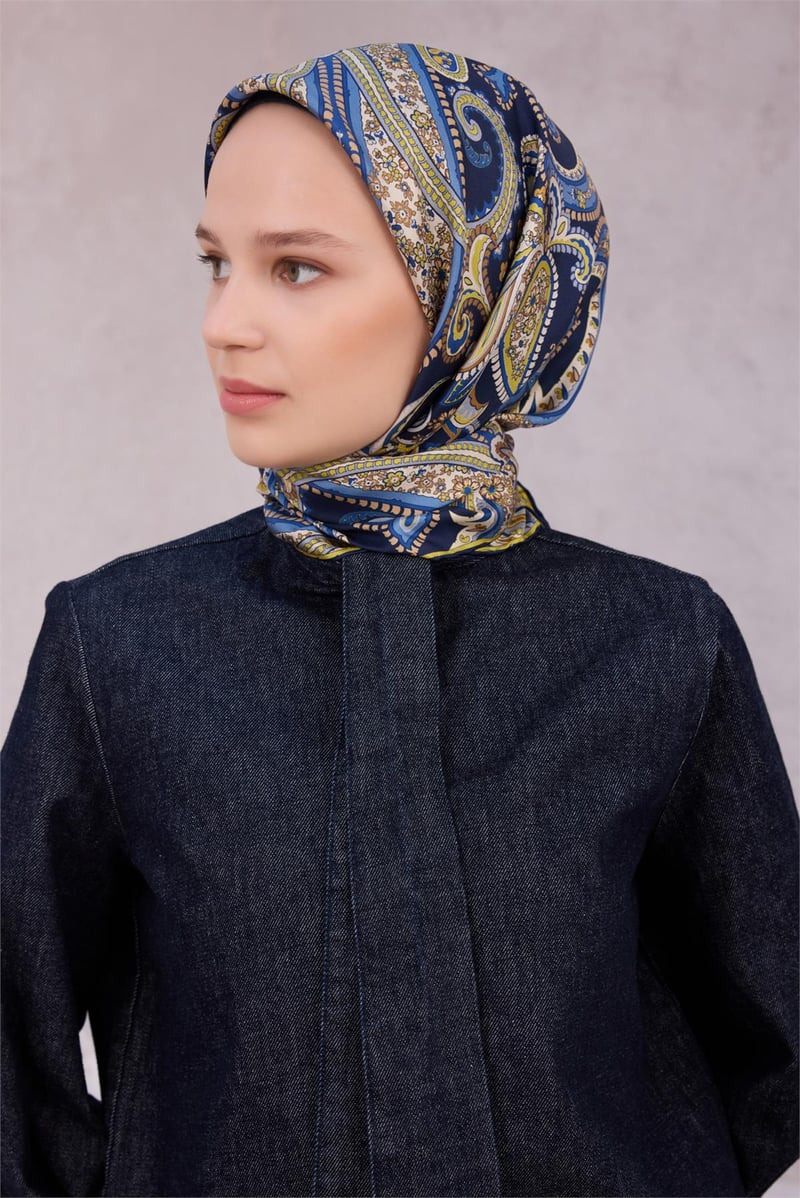 {URUNSEO_TITLE} | BELLI | BELLİ İPEK EŞARP | BELLİ ETNİK DESEN İPEK EŞARP 4202D (TWILL) LACİVET - 83
