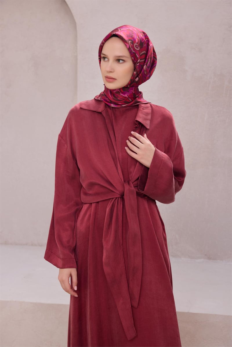 {URUNSEO_TITLE} | BELLI | BELLİ İPEK EŞARP | BELLİ ETNİK DESEN İPEK EŞARP 4222D (TWILL) VİŞNE ÇÜRÜĞÜ - 86