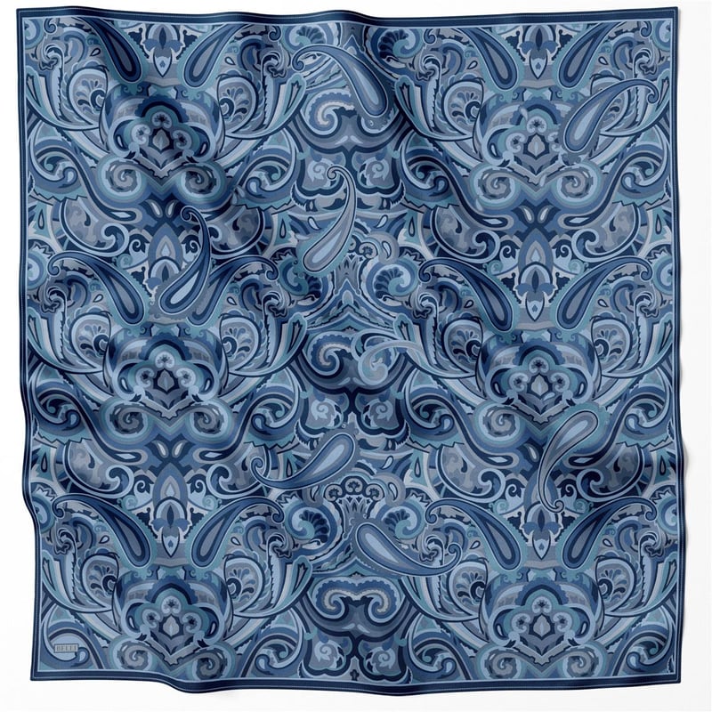 {URUNSEO_TITLE} | BELLI | BELLİ İPEK EŞARP | BELLİ ETNİK DESEN İPEK EŞARP 4222D (TWILL) LACİVERT - 88