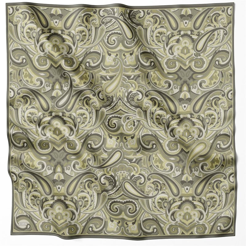 {URUNSEO_TITLE} | BELLI | BELLİ İPEK EŞARP | BELLİ ETNİK DESEN İPEK EŞARP 4222D (TWILL) HAKİ - 87