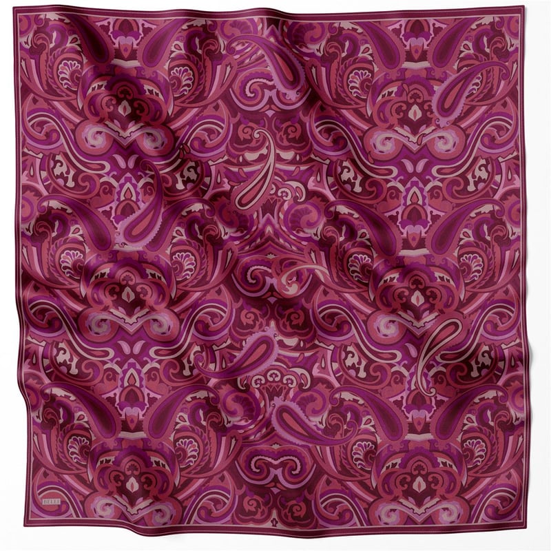 {URUNSEO_TITLE} | BELLI | BELLİ İPEK EŞARP | BELLİ ETNİK DESEN İPEK EŞARP 4222D (TWILL) VİŞNE ÇÜRÜĞÜ - 86