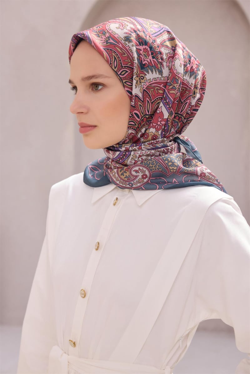 {URUNSEO_TITLE} | BELLI | POLYESTER EŞARP | BELLİ ETNİK DESEN NOVA GRİ EŞARP 1004