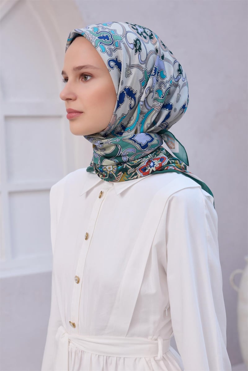 {URUNSEO_TITLE} | BELLI | POLYESTER EŞARP | BELLİ ETNİK DESEN NOVA HAKİ EŞARP 1003