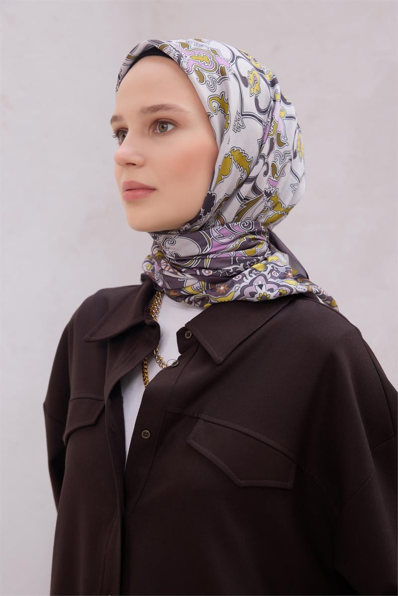 {URUNSEO_TITLE} | BELLI | POLYESTER EŞARP | BELLİ ETNİK DESEN NOVA MÜRDÜM EŞARP 1003