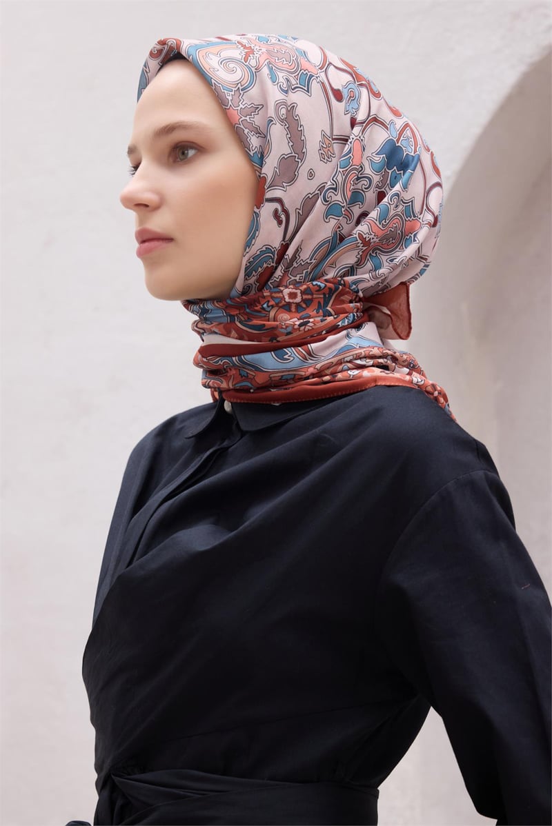 {URUNSEO_TITLE} | BELLI | POLYESTER EŞARP | BELLİ ETNİK DESEN NOVA TURUNCU EŞARP 1003