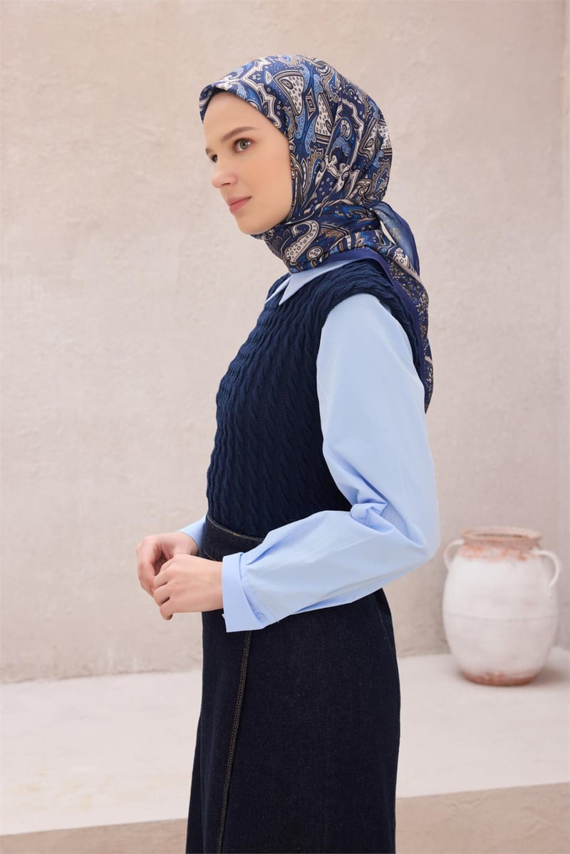 {URUNSEO_TITLE} | BELLI | POLYESTER EŞARP | BELLİ ETNİK DESEN PREMIUM SOFT SAKS EŞARP 5