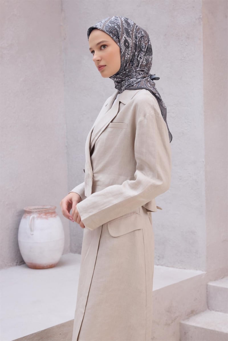 {URUNSEO_TITLE} | BELLI | POLYESTER EŞARP | BELLİ ETNİK DESEN PREMIUM SOFT VİZON EŞARP 4