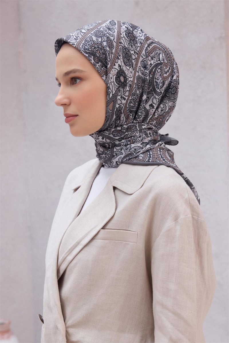 {URUNSEO_TITLE} | BELLI | POLYESTER EŞARP | BELLİ ETNİK DESEN PREMIUM SOFT VİZON EŞARP 4