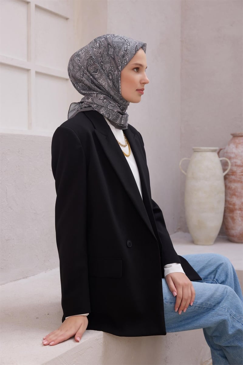 {URUNSEO_TITLE} | BELLI | POLYESTER EŞARP | BELLİ ETNİK DESEN PREMIUM SOFT VİZON EŞARP 5