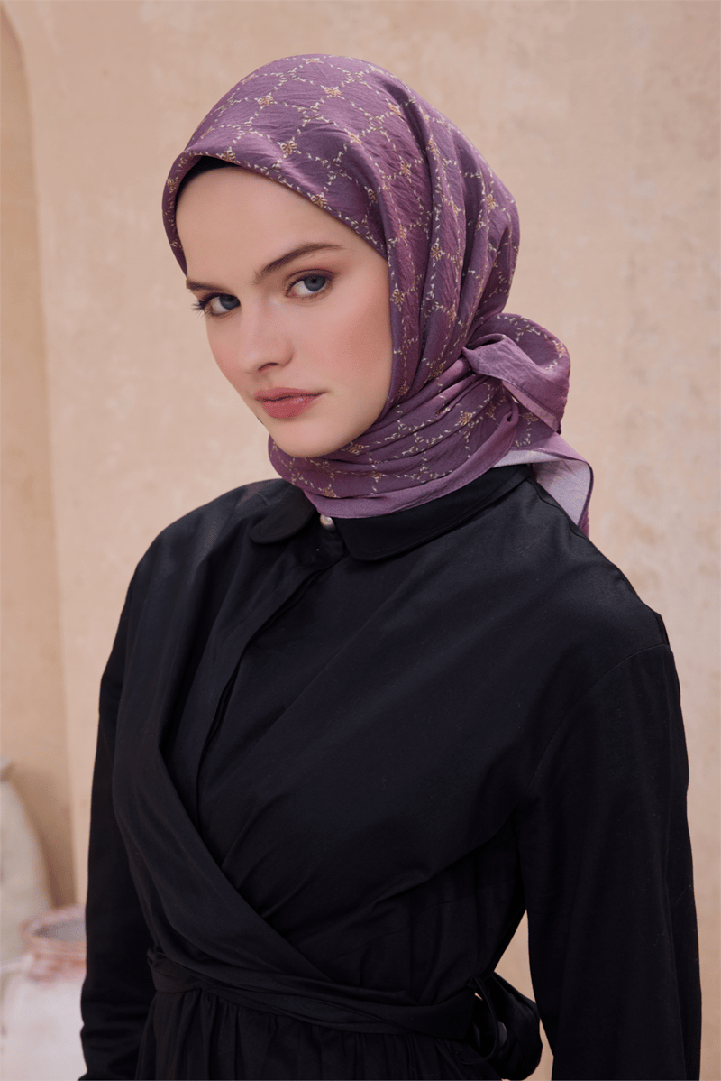 BELLİ FİYONK DESEN PAULİSTA MOR EŞARP 10