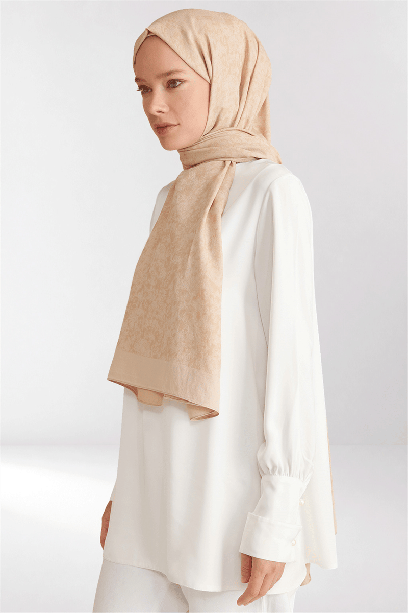 Belli Fresh Bulut Desen Bej Siena Şal 1 - 21005
