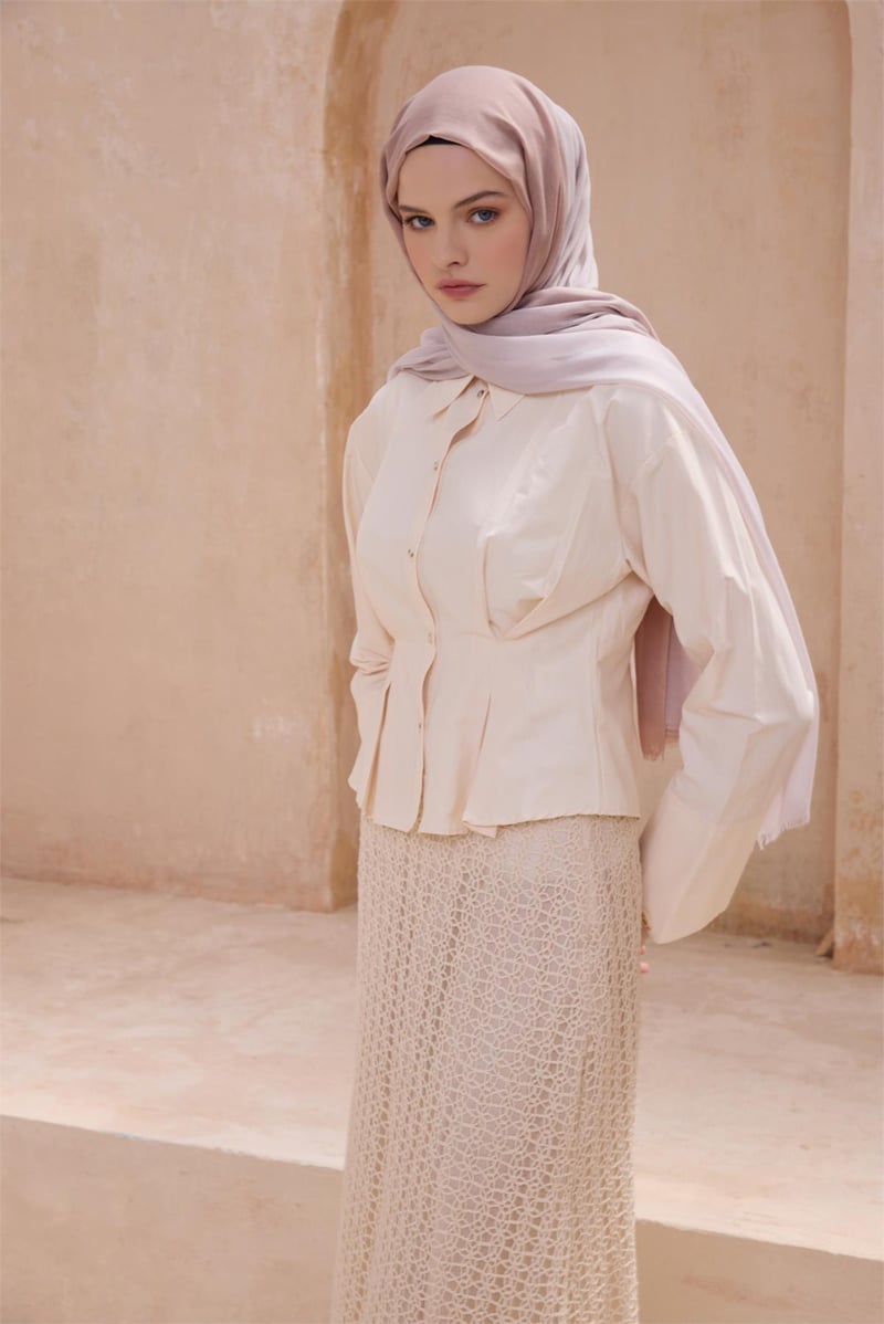 {URUNSEO_TITLE} | BELLI | POLYESTER ŞAL | BELLİ FRESH DEGRADE BEJ-EKRU ŞAL