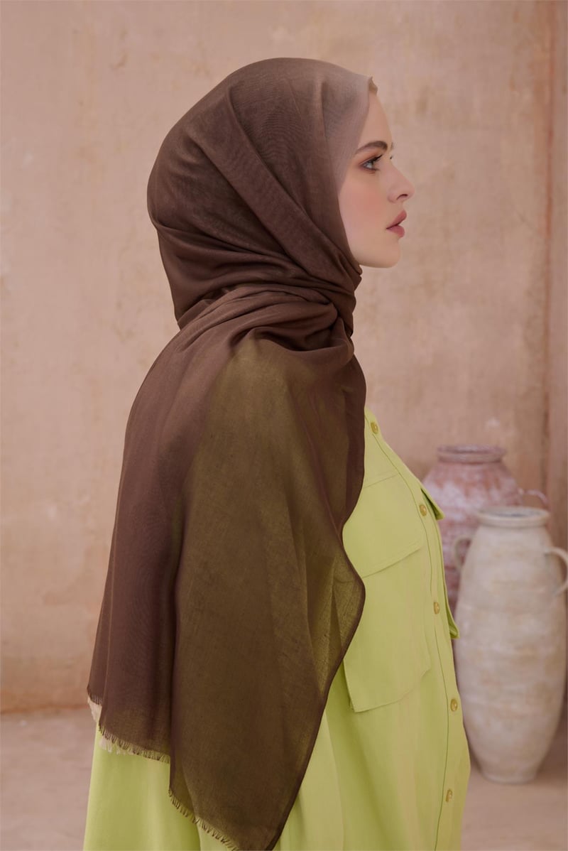{URUNSEO_TITLE} | BELLI | POLYESTER ŞAL | BELLİ FRESH DEGRADE KAHVE ŞAL