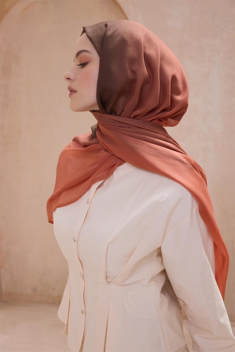 {URUNSEO_TITLE} | BELLI | POLYESTER ŞAL | BELLİ FRESH DEGRADE KİREMİT ŞAL