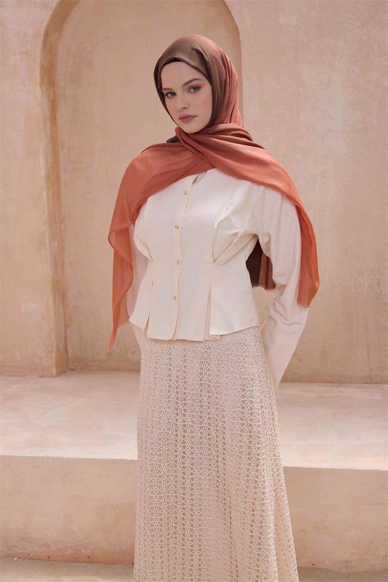 {URUNSEO_TITLE} | BELLI | POLYESTER ŞAL | BELLİ FRESH DEGRADE KİREMİT ŞAL