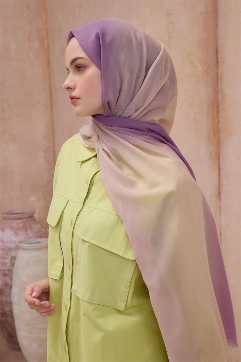 {URUNSEO_TITLE} | BELLI | POLYESTER ŞAL | BELLİ FRESH DEGRADE MOR-LİLA ŞAL