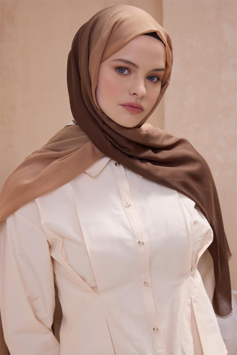 {URUNSEO_TITLE} | BELLI | POLYESTER ŞAL | BELLİ FRESH DEGRADE SÜTLÜ KAHVE ŞAL