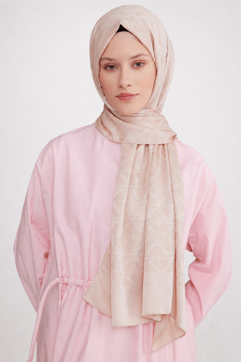 Belli Fresh Geometrik Desen Bej Capri Şal 1 - 247776