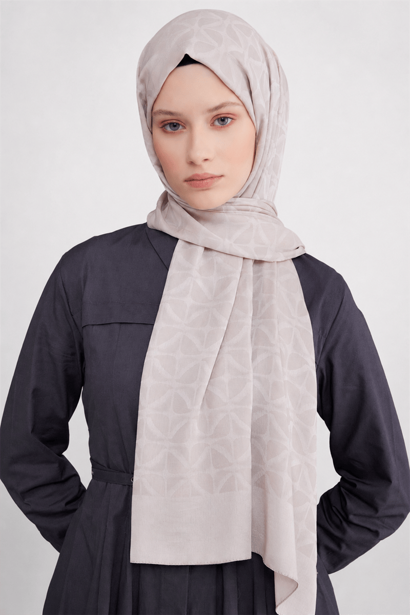 Belli Fresh Geometrik Desen Ekru Capri Şal 1 - 247775