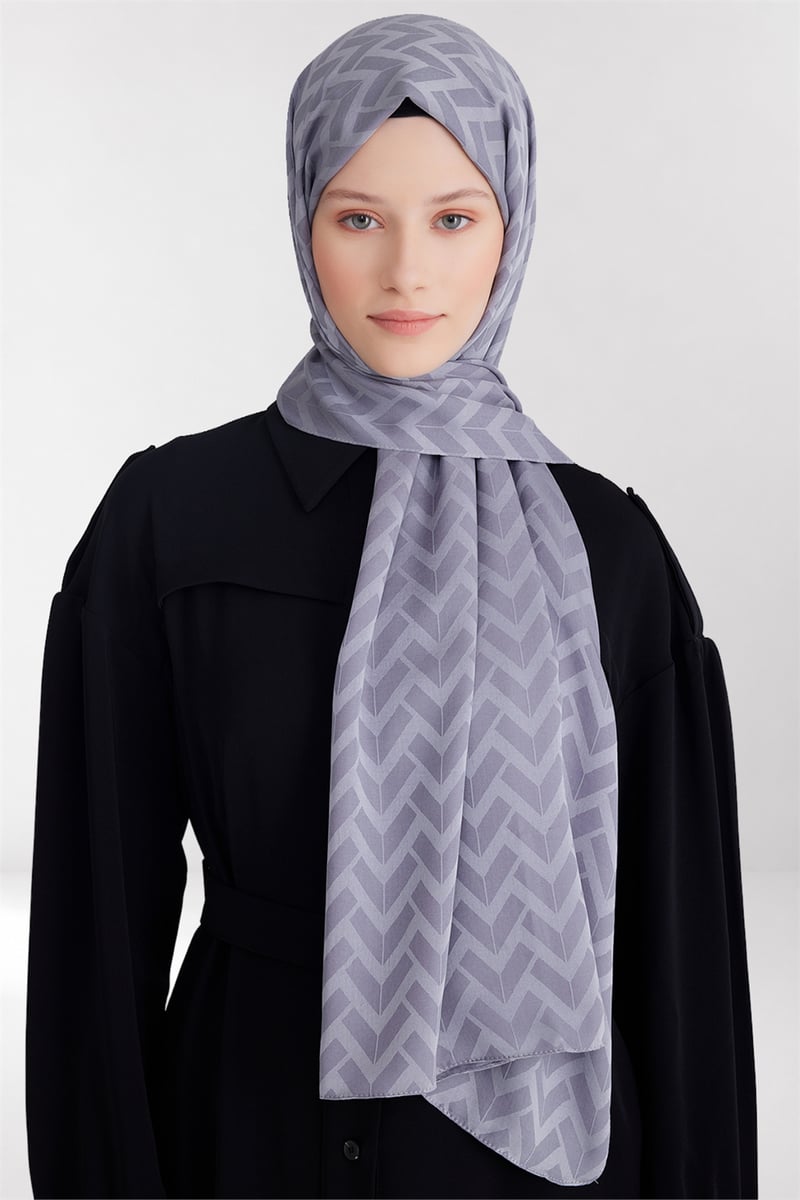 Belli Fresh Geometrik Desen Gri Capri Şal 2 - 247779