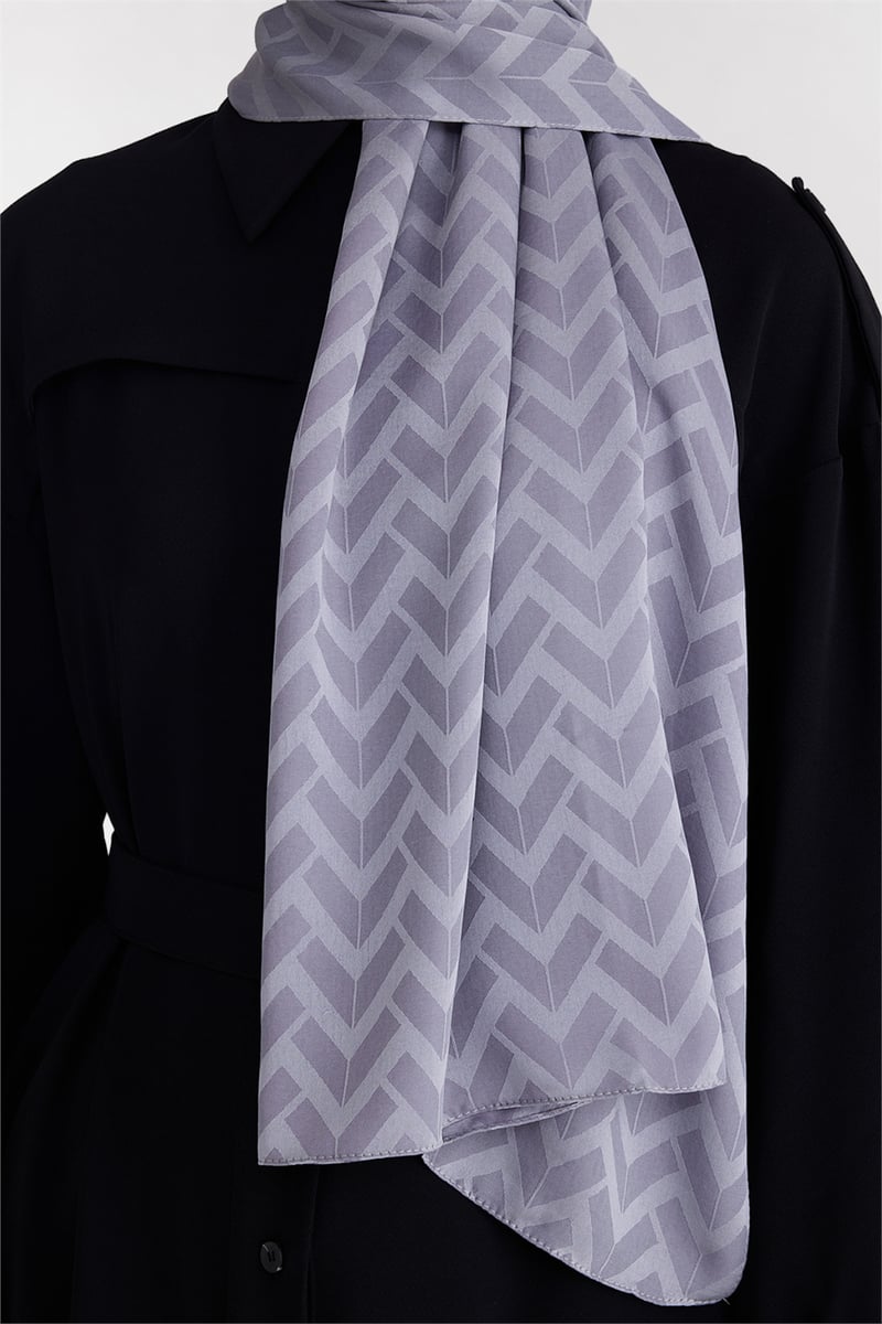 Belli Fresh Geometrik Desen Gri Capri Şal 2 - 247779