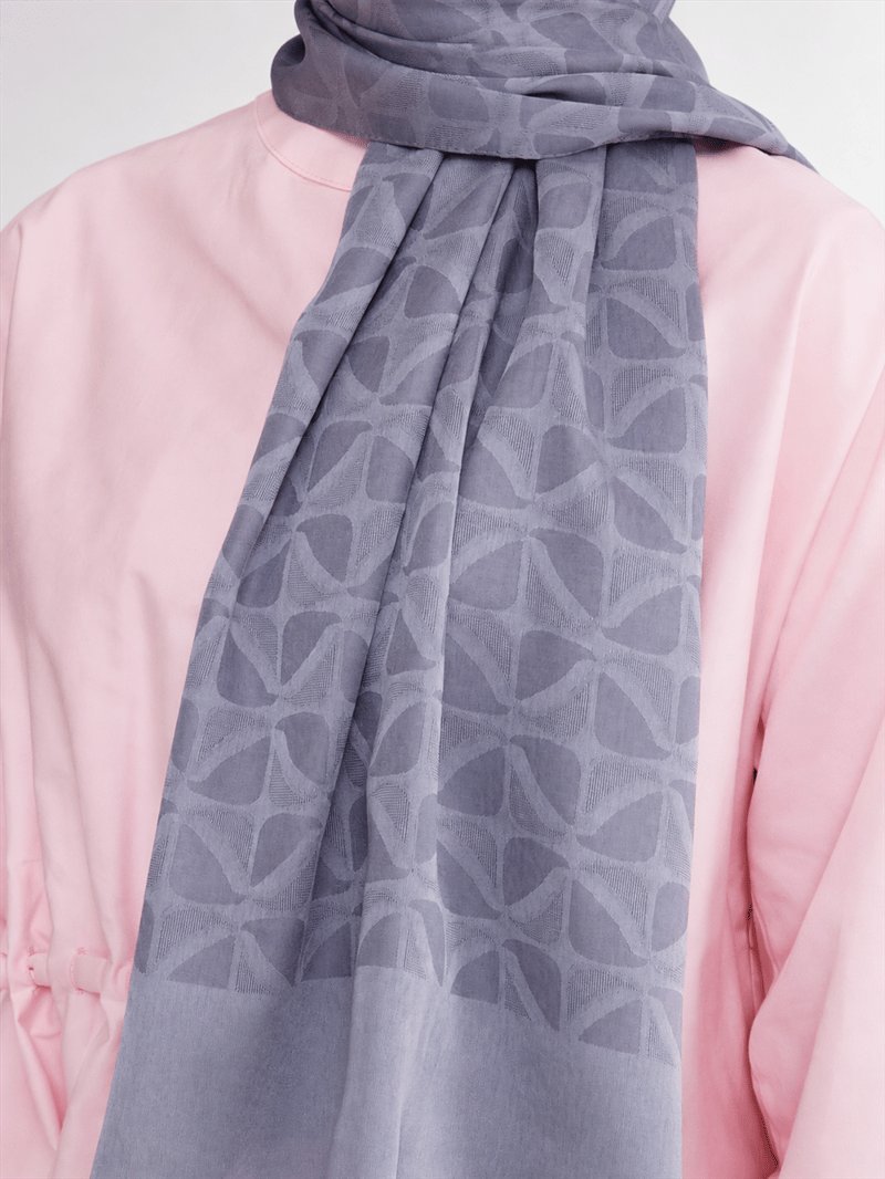 Belli Fresh Geometrik Desen Gri Capri Şal 1 - 247779