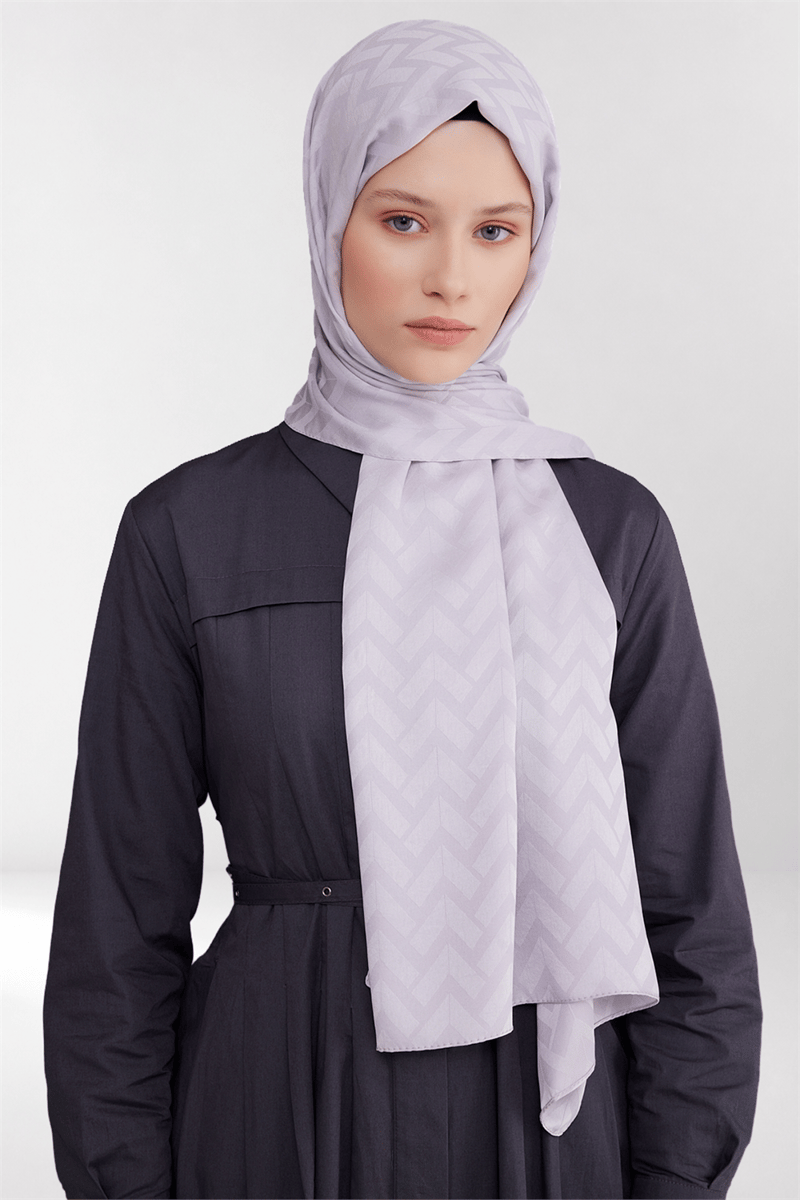 Belli Fresh Geometrik Desen Gümüş Capri Şal 2 - 247781