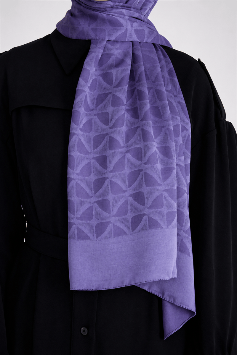 Belli Fresh Geometrik Desen Mor Capri Şal 1 - 247795