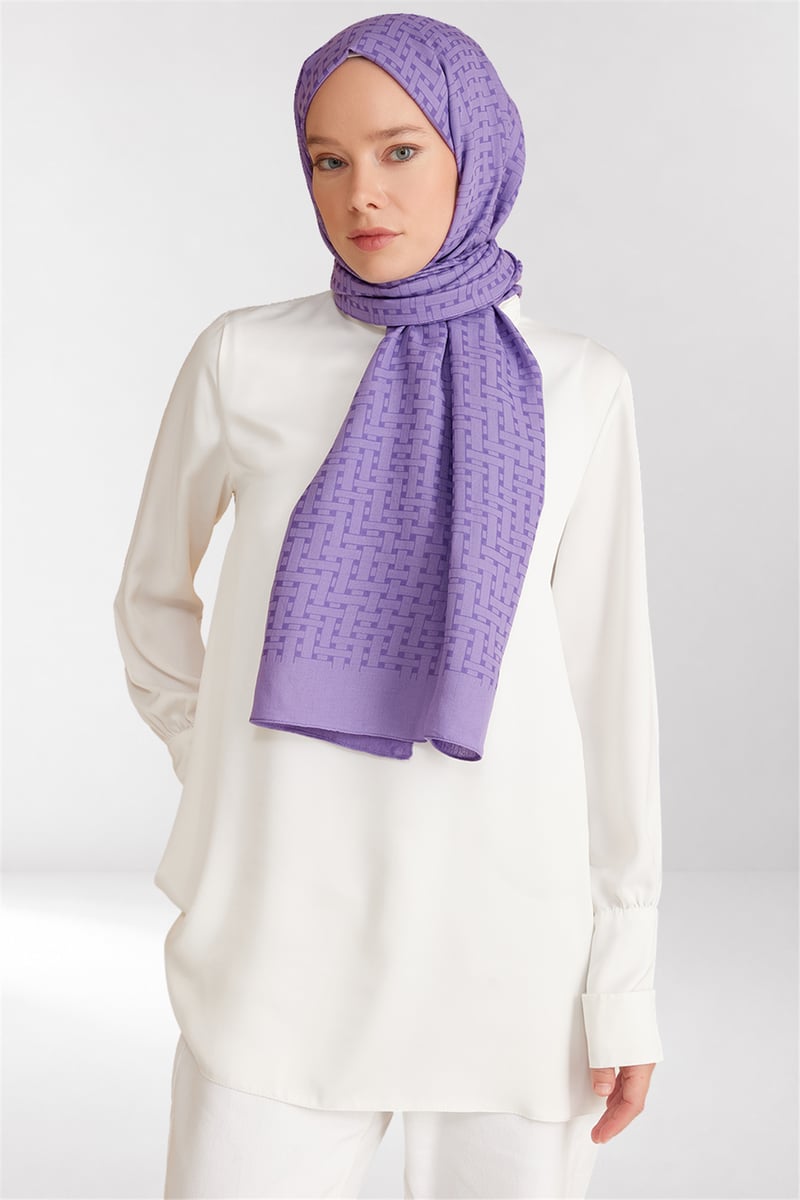 Belli Fresh Hasır Desen Mor Siena Şal 3 - 21085