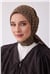 Belli Fresh Kahverengi Çiçek Desen Soft Eşarp 4001 - 35