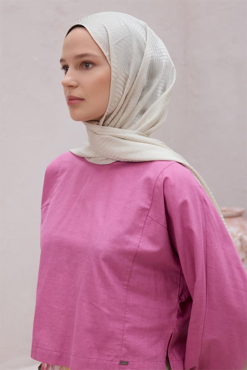 {URUNSEO_TITLE} | BELLI | Belli Fresh Şal | BELLİ FRESH GEOMETRİK DESEN TAŞ LİVA ŞAL 4
