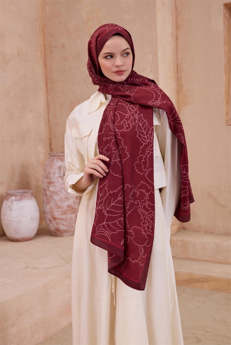 {URUNSEO_TITLE} | BELLI | Belli Fresh Şal | BELLİ FRESH MODAL BORDO ŞAL 1