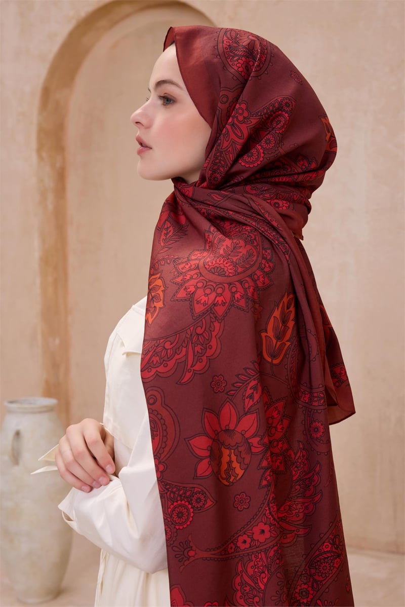 {URUNSEO_TITLE} | BELLI | Belli Fresh Şal | BELLİ FRESH MODAL BORDO ŞAL 2