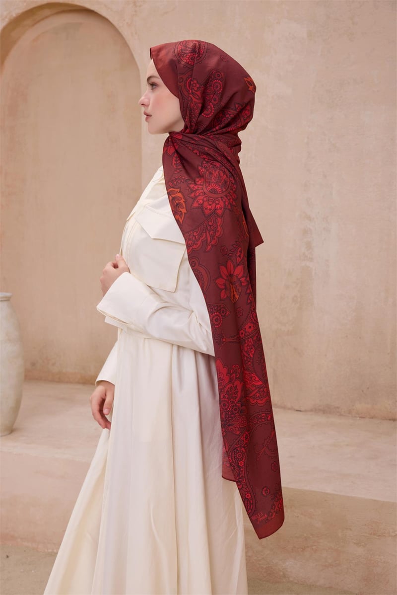 {URUNSEO_TITLE} | BELLI | Belli Fresh Şal | BELLİ FRESH MODAL BORDO ŞAL 2